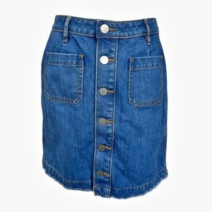 LOFT OUTLET BUTTON UP DENIM SKIRT SIZE 2 PETITE